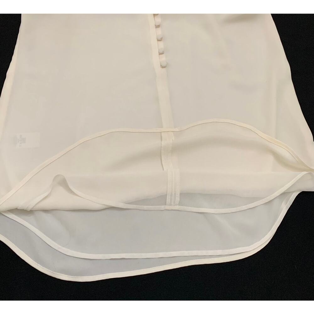 Loft Womens Slip Top Cream Sz. Small Sheer with Full Lining Feminine Lightweight - Picture 6 of 12